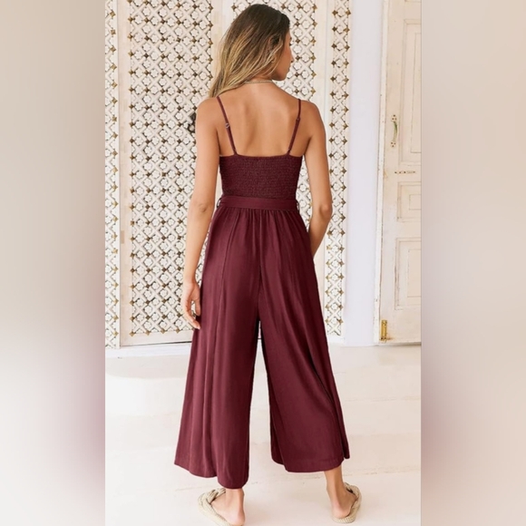 Womens Jumpsuits Spaghetti Strap - Picture 3 of 5